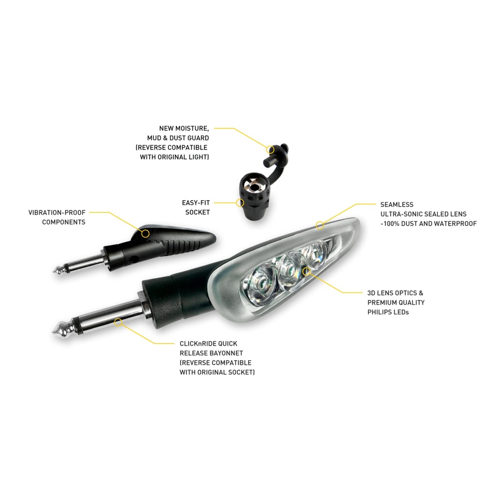 R&G Click 'N' Ride Motorcycle 2 Set Indicator Kit