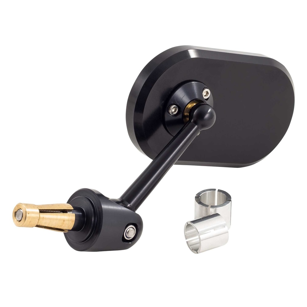 Oberon Oblong Adjustable Bar-End Mirror 12-19mm