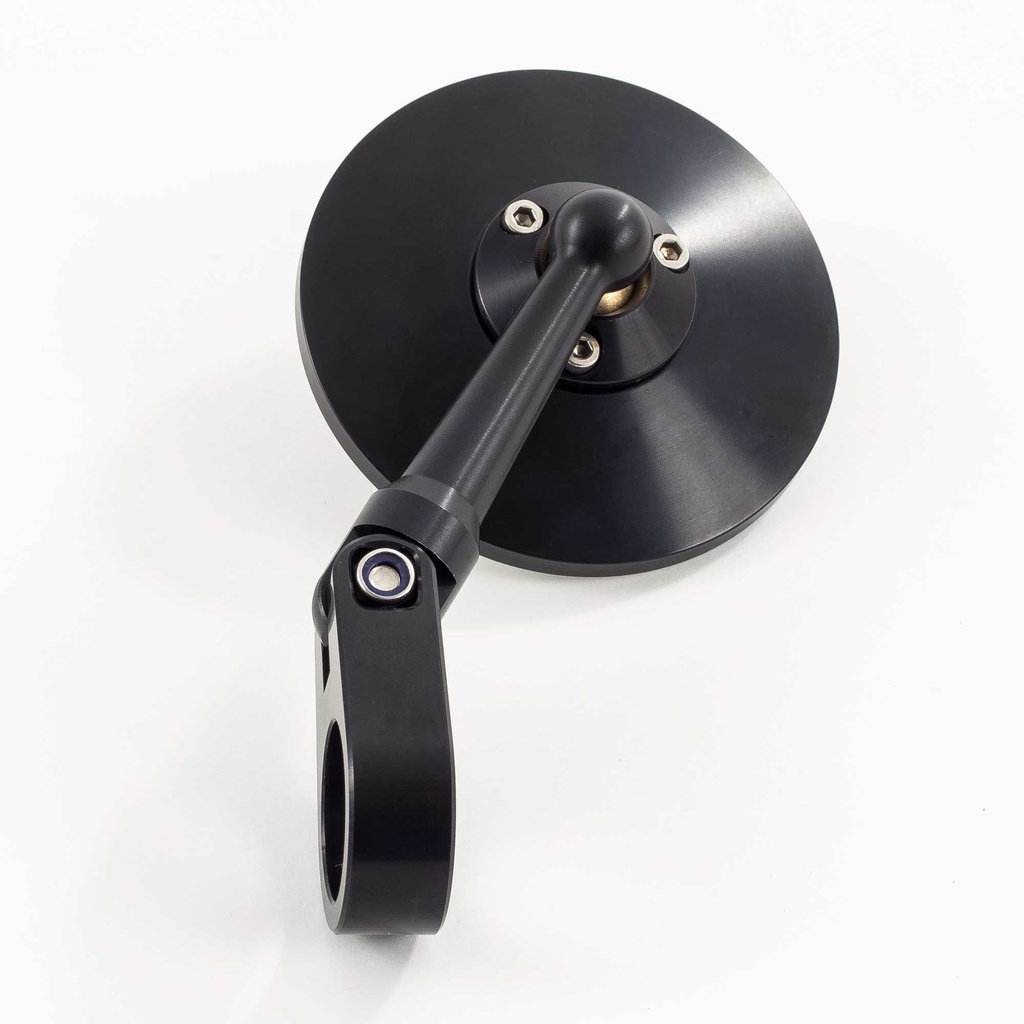 Oberon Adjustable Clamp Convex Mirror - 75mm - Black