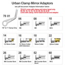 Oberon Performance Urban Offset Bezel Motorcycle Mirror