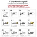 Oberon Performance Adjustable Touring Motorcycle Clamp Mirror