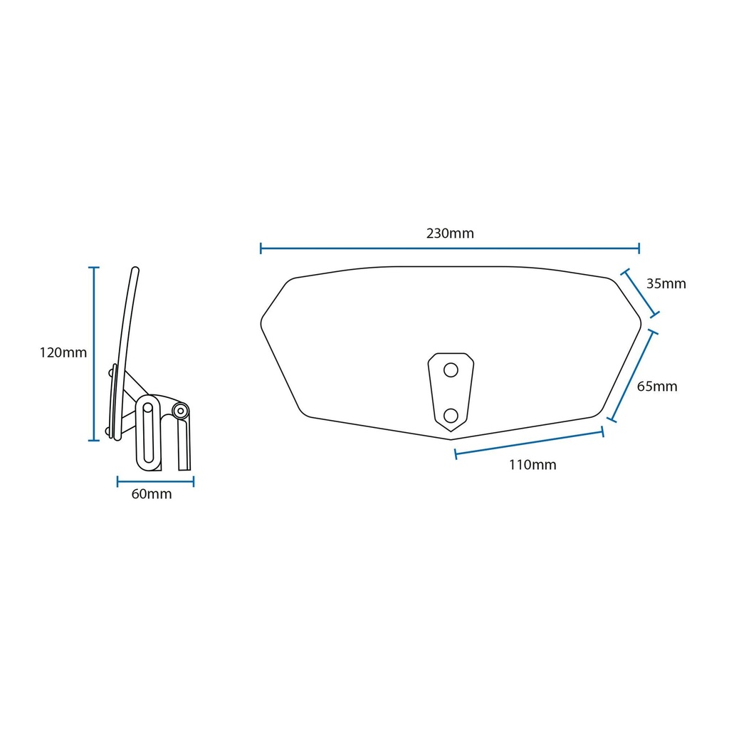 Oxford Clip On Motorcycle Windshield Deflector
