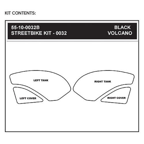 StompGrip Volcano Streetbike Black Traction Kit