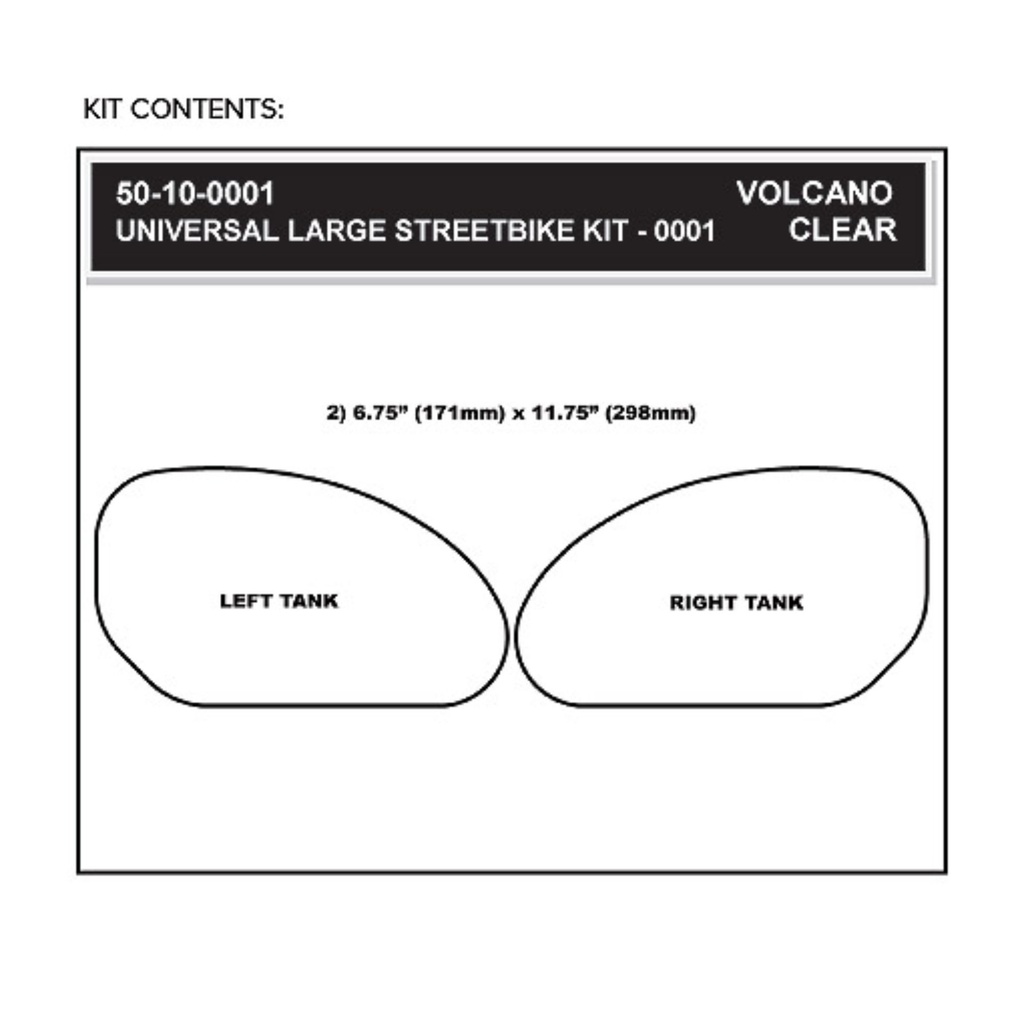 StompGrip Volcano Streetbike Clear Universal Traction Kit