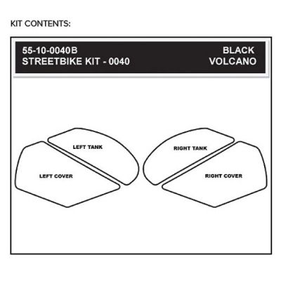 StompGrip Volcano Streetbike Black Traction Kit