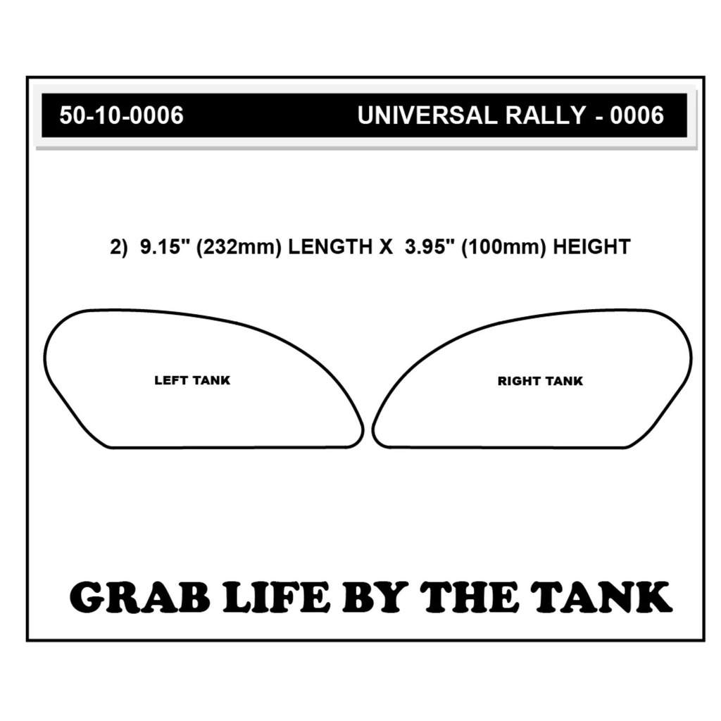 StompGrip Icon Universal Rally Tank Grips Traction Kit