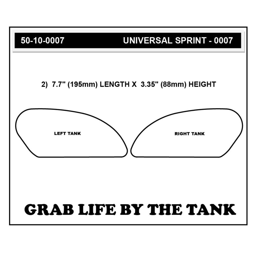 StompGrip Volcano Universal Sprint Tank Grips Traction Kit