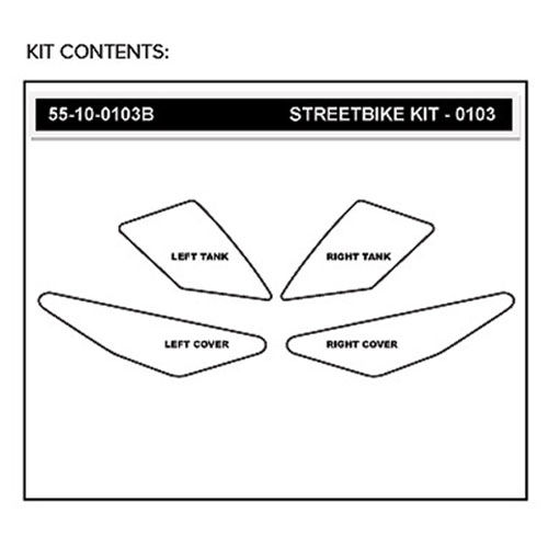 StompGrip Volcano Streetbike Black Traction Kit