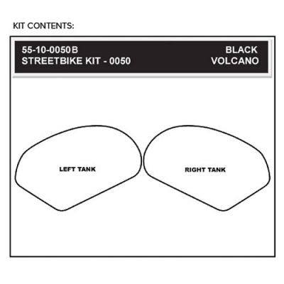 StompGrip Volcano Streetbike Black Traction Kit