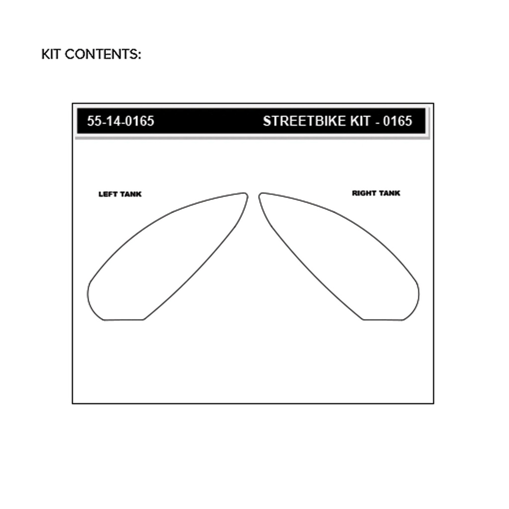 StompGrip Icon Streetbike Black Traction Kit