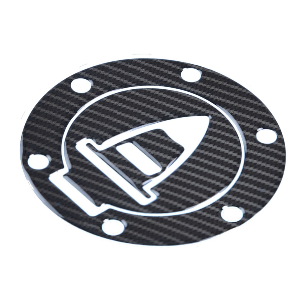 Red Dynamic Carbon Fibre Effect Motorcycle Fuel Cap Defender