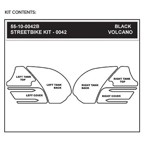 StompGrip Volcano Streetbike Black Traction Kit