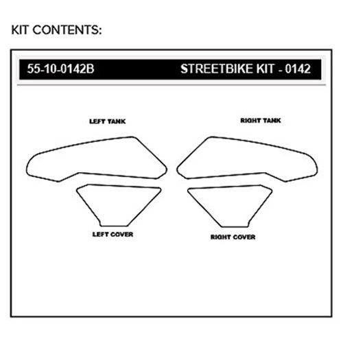 StompGrip Volcano Streetbike Black Traction Kit