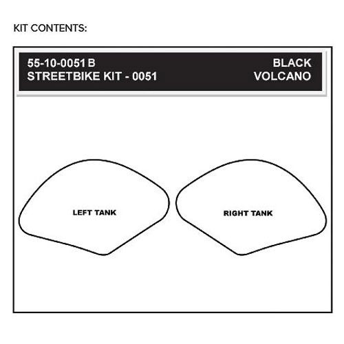 StompGrip Volcano Streetbike Black Traction Kit