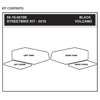 StompGrip Volcano Streetbike Black Traction Kit