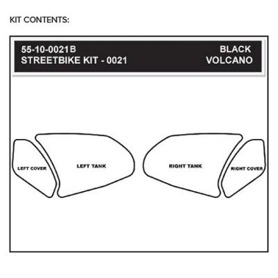 StompGrip Volcano Streetbike Black Traction Kit