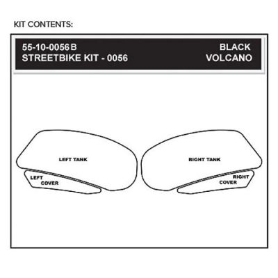 StompGrip Volcano Streetbike Black Traction Kit