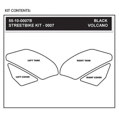 StompGrip Volcano Streetbike Black Traction Kit
