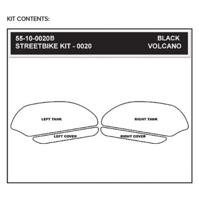StompGrip Volcano Streetbike Black Traction Kit