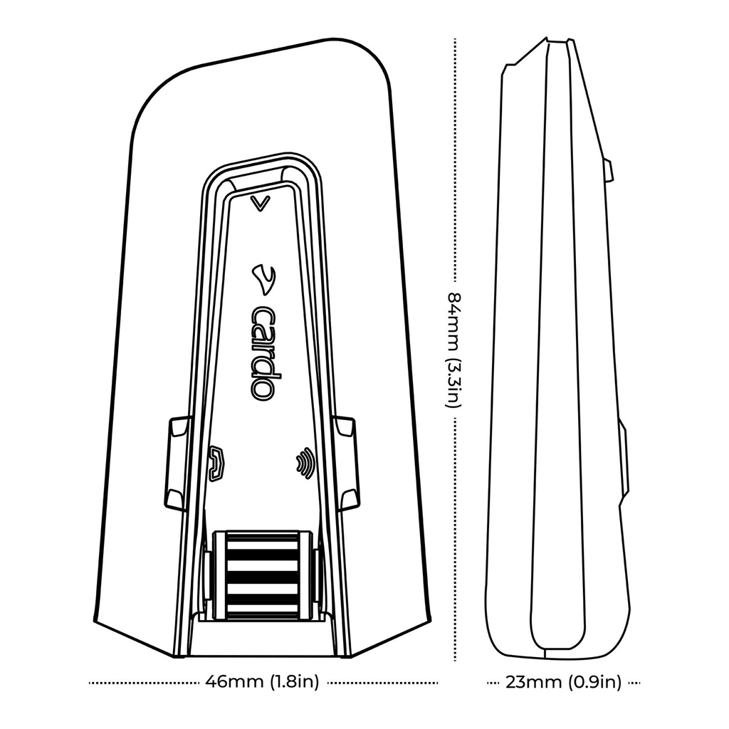 Cardo Packtalk Edge Manufacturer Single Bluetooth Intercom System