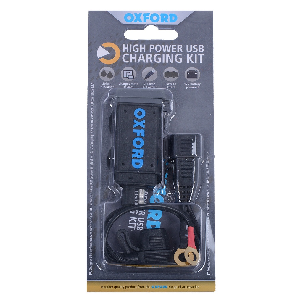 Oxford USB 2.1Amp Fused Power Charging Kit