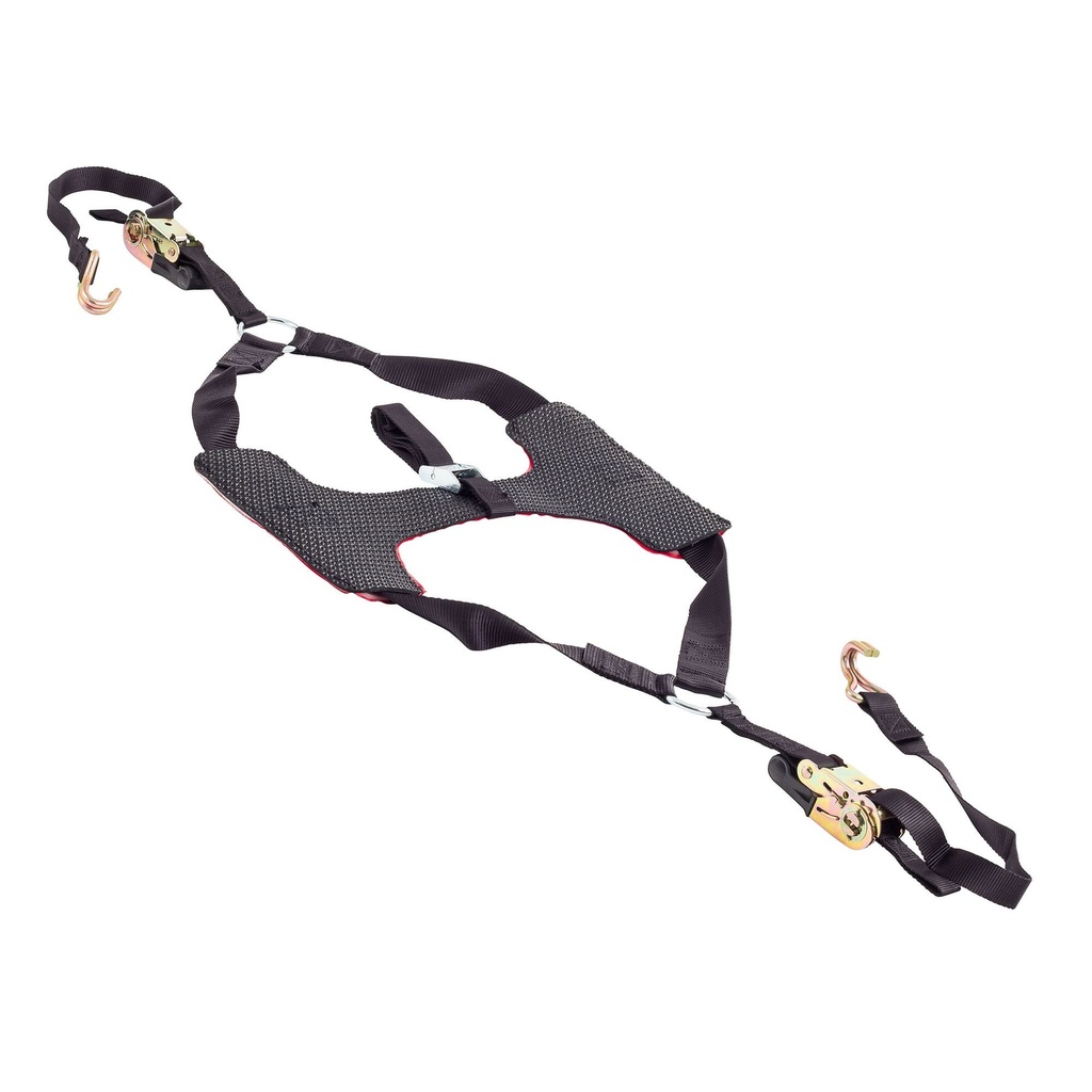 Warrior Bar Straps, Tyre Down, Heavy Duty Wheel Chock and Loading Ramp Bundle