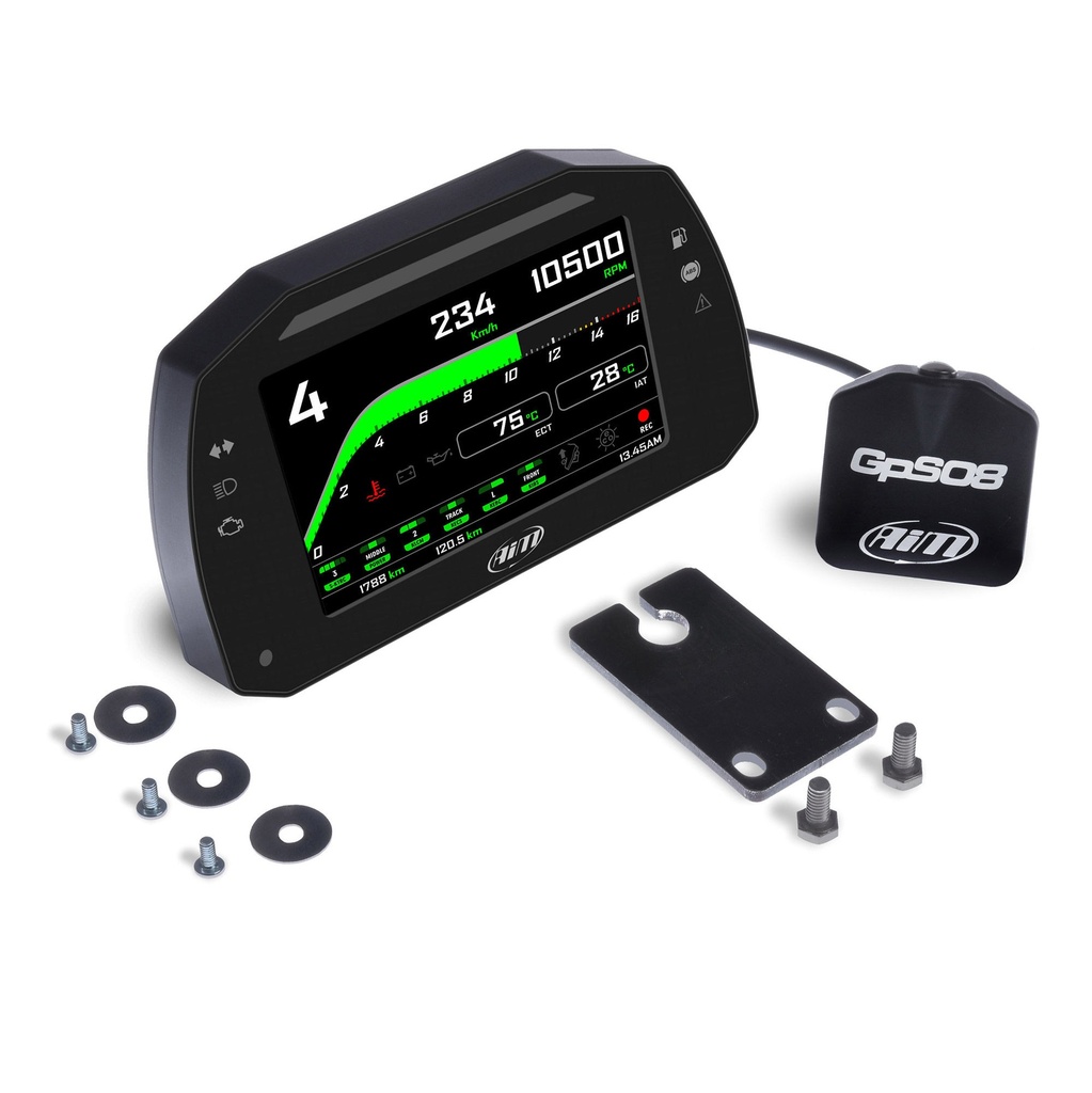 AIM MXK10 Kawasaki ZX-10R (Gen4 2011-15) Plug & Play Dash Logger
