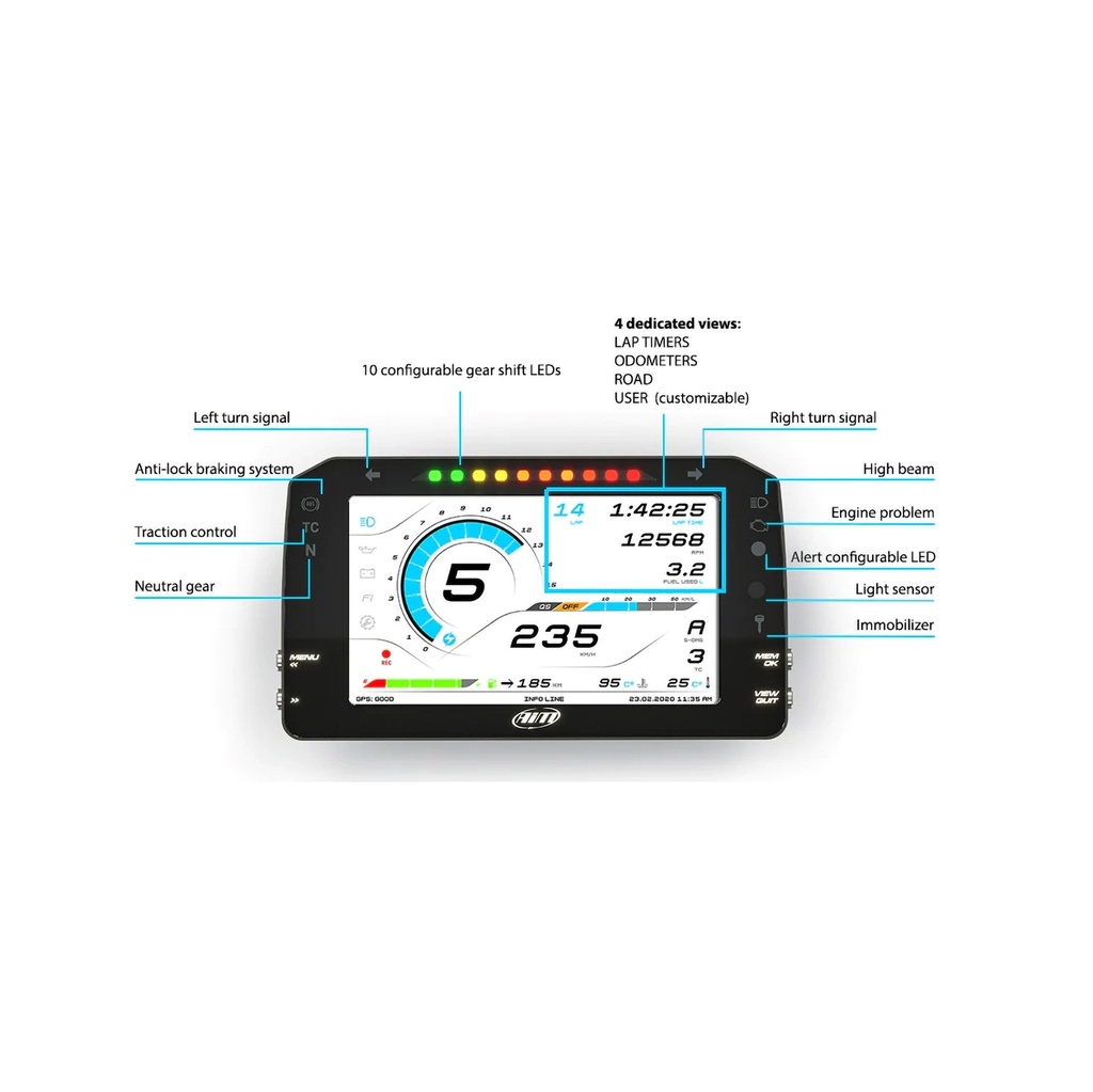 AIM MXPS Suzuki GSX-R 1000 Plug & Play Dash Logger