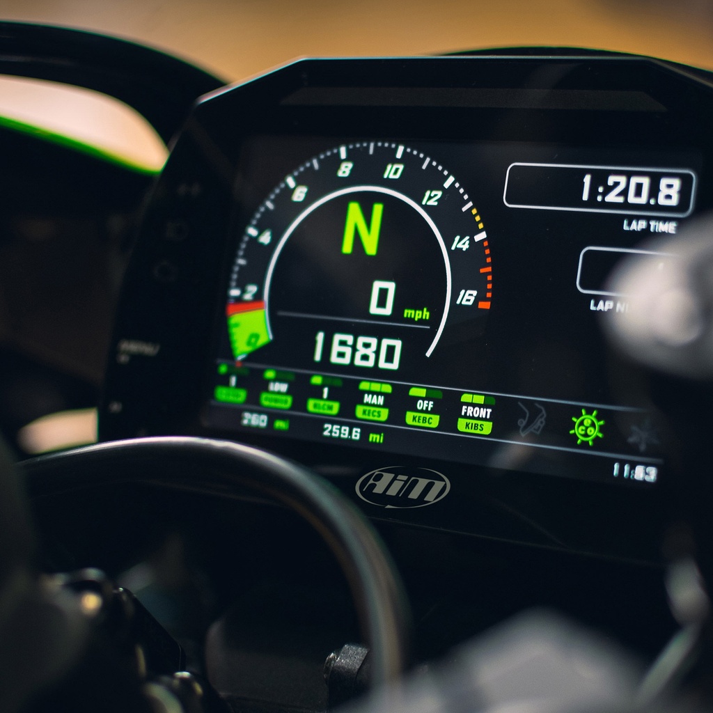AIM MXK10 Kawasaki ZX-10R (Gen5 2016-19) Plug & Play Dash Logger