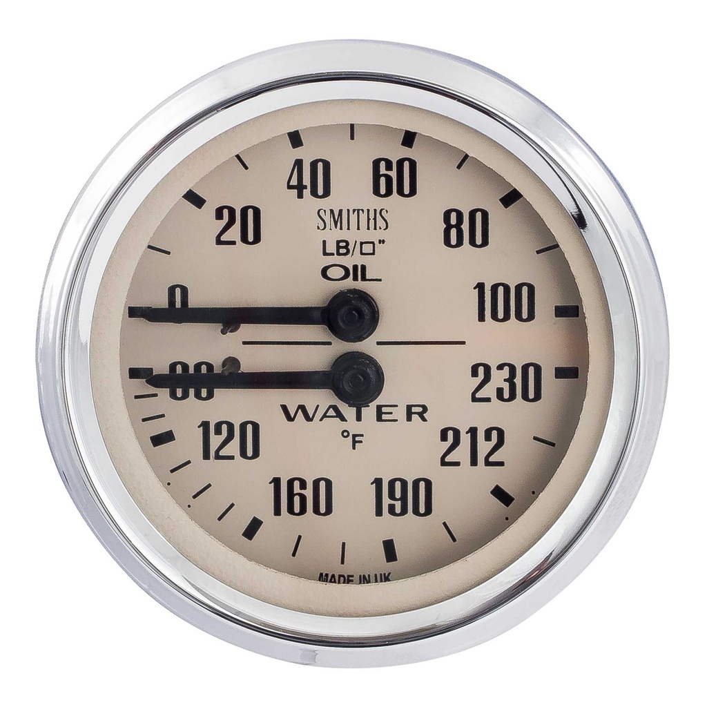 Smiths Classic Oil Pressure/Water Temperature Gauge