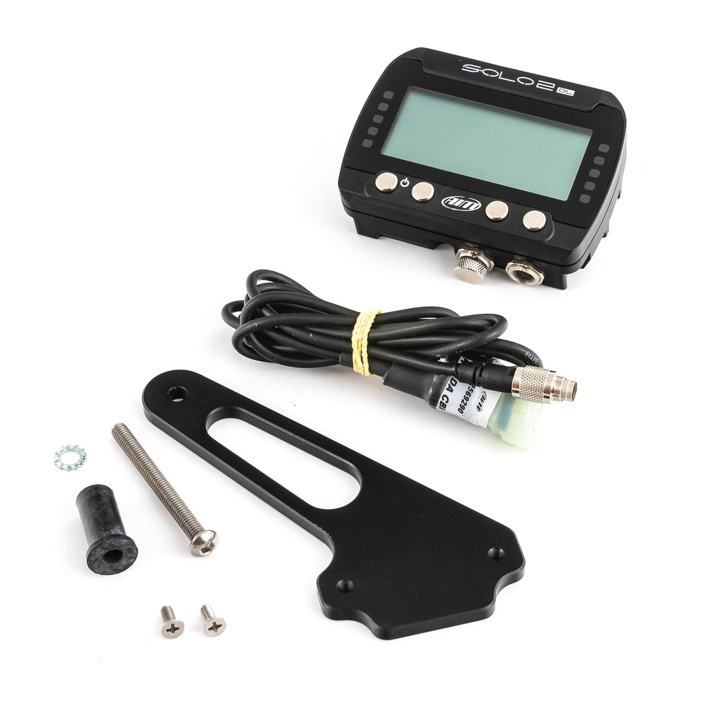 AIM Solo 2 DL GPS Lap Timer With Bike Specific Bracket & ECU Cable