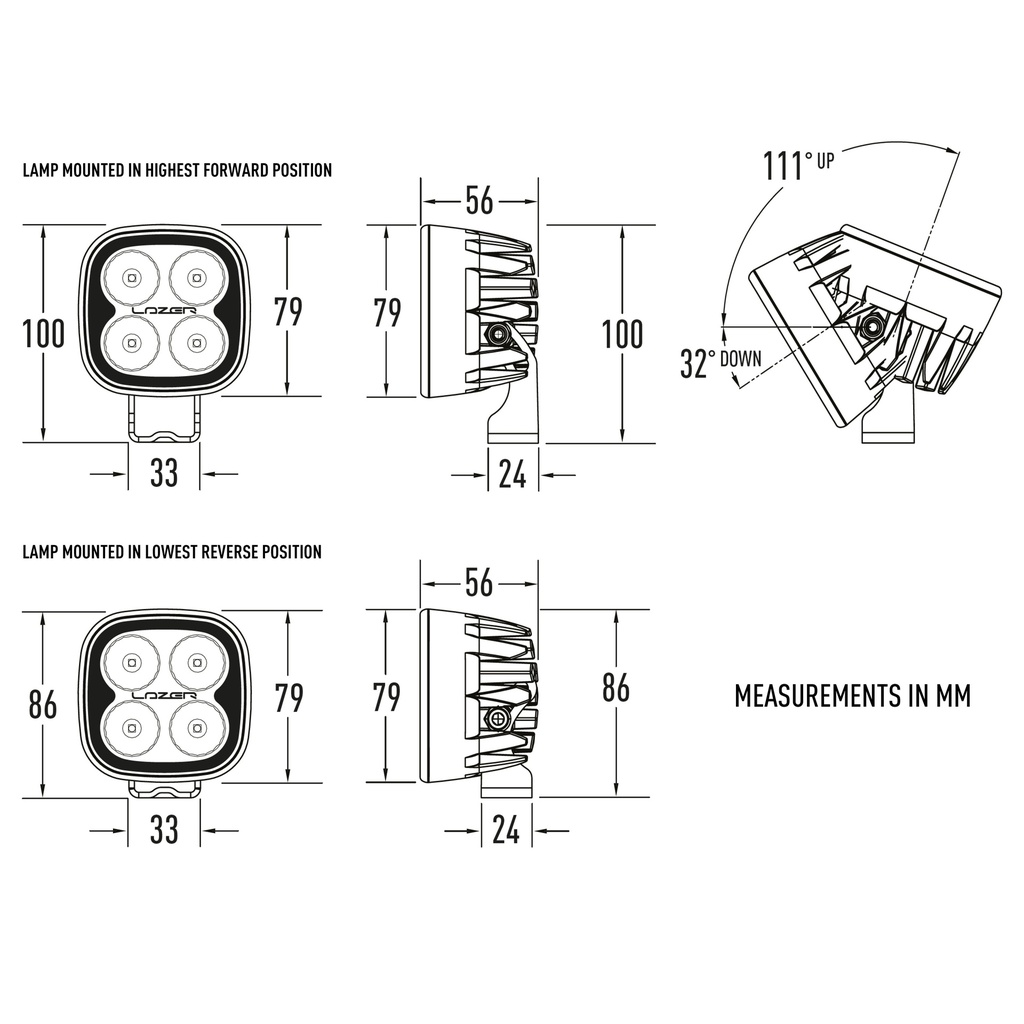 Lazer Lamps Utility-25 MAXX LED Work Light