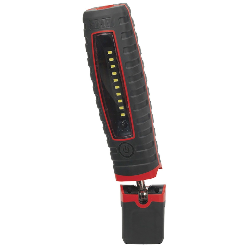 Sealey Cordless 360° 10 SMD+3W LED Rechargeable Inspection Lamp Black Lithium-ion