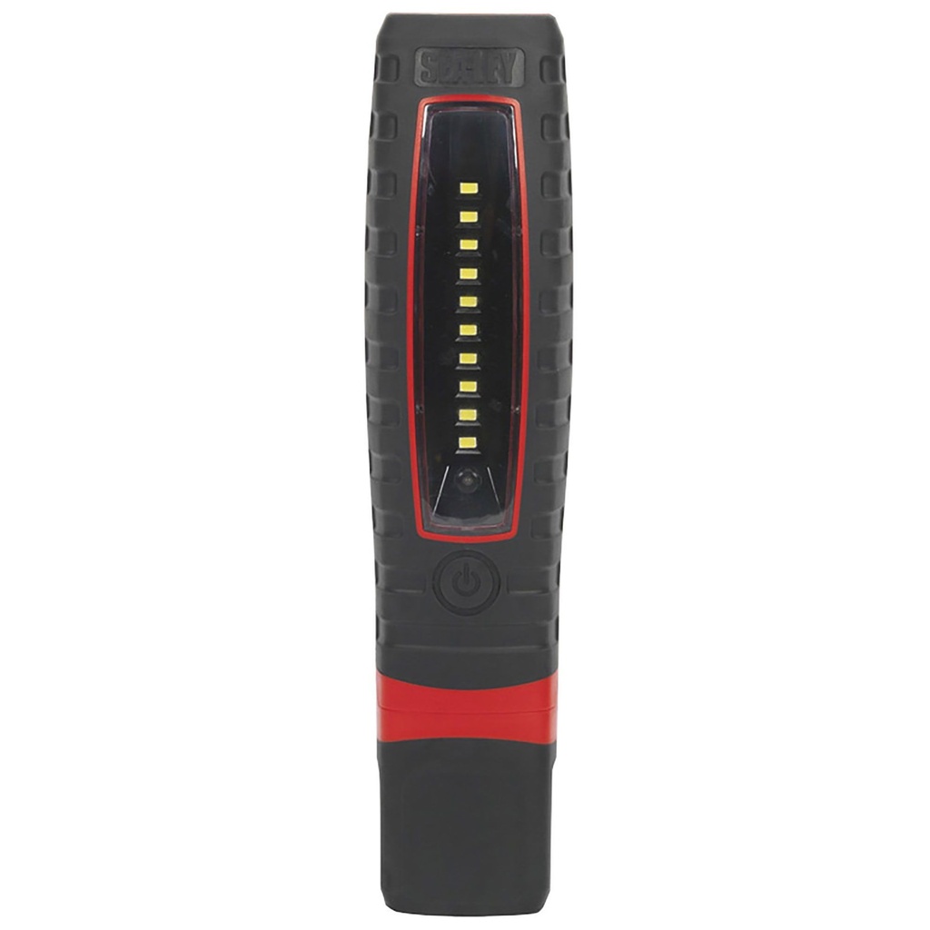 Sealey Cordless 360° 10 SMD+3W LED Rechargeable Inspection Lamp Black Lithium-ion