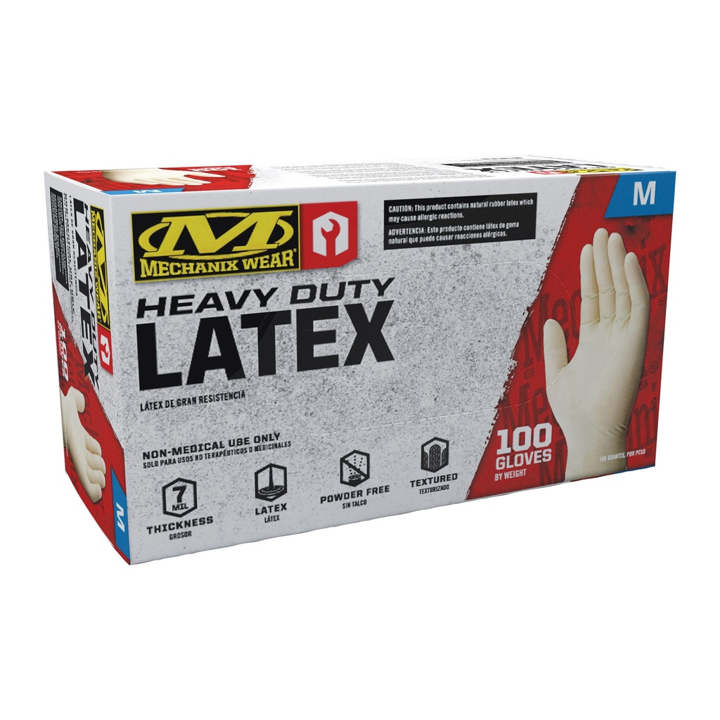 Mechanix Heavy Duty Disposable Latex Work Gloves - Box Of 100