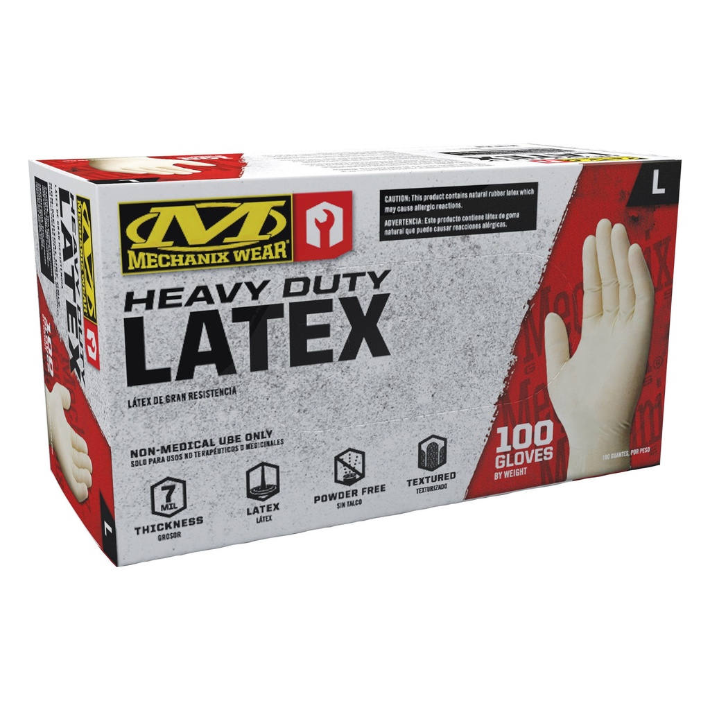 Mechanix Heavy Duty Disposable Latex Work Gloves - Box Of 100