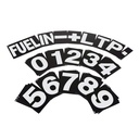 B-G Racing Standard Pit Board Number Sets