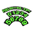 B-G Racing Standard Pit Board Number Sets