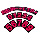 B-G Racing Standard Pit Board Number Sets
