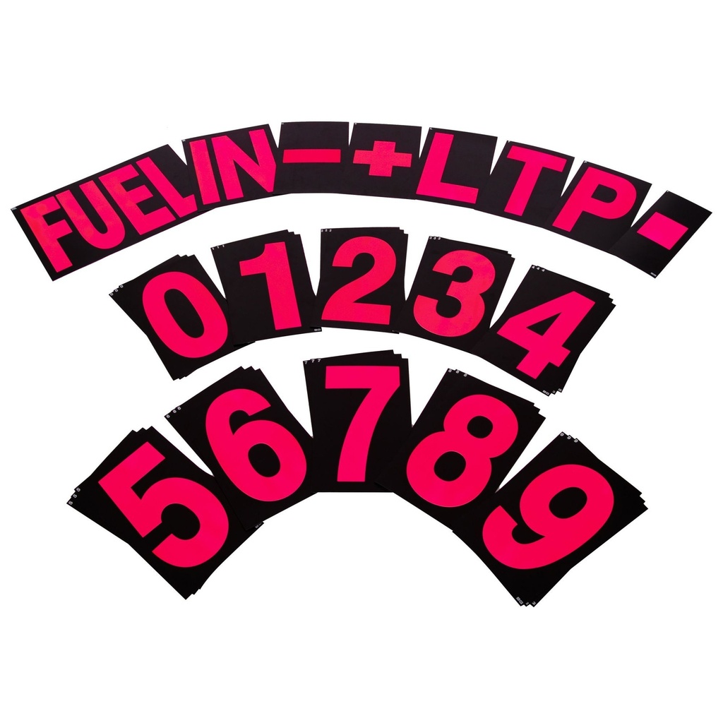 B-G Racing Large Pit Board Number Sets