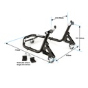 Warrior 360 Degree Motorcycle Floating Rear Paddock Stand