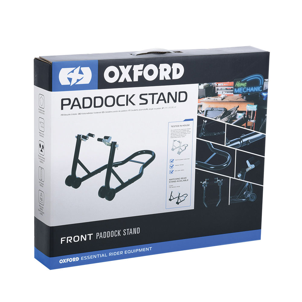 Oxford Big Black Bike Motorcycle Front Paddock Stand