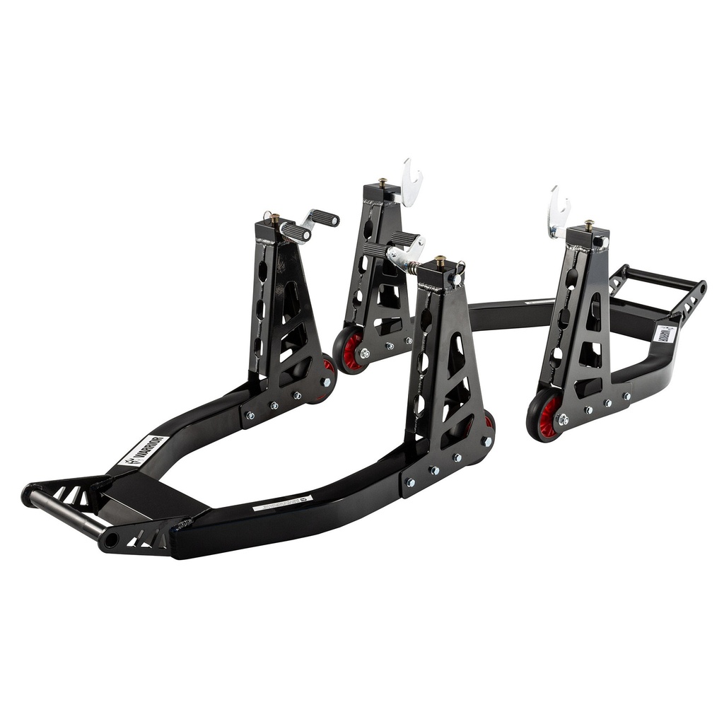 Warrior Motorcycle Front and Rear Alloy Paddock Stands Combo