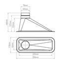 Revotec Rectangular Intake Duct With Stepped Offset Outlet