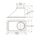 Revotec Rectangular Intake Duct With Offset Stepped Outlet