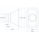 Revotec Rectangular Intake Duct With Stepped Outlet