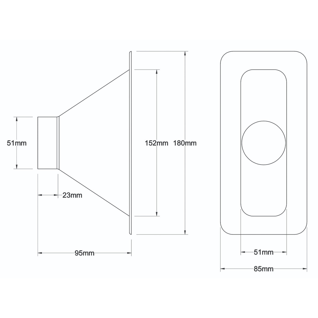 Revotec Rectangular Intake Duct