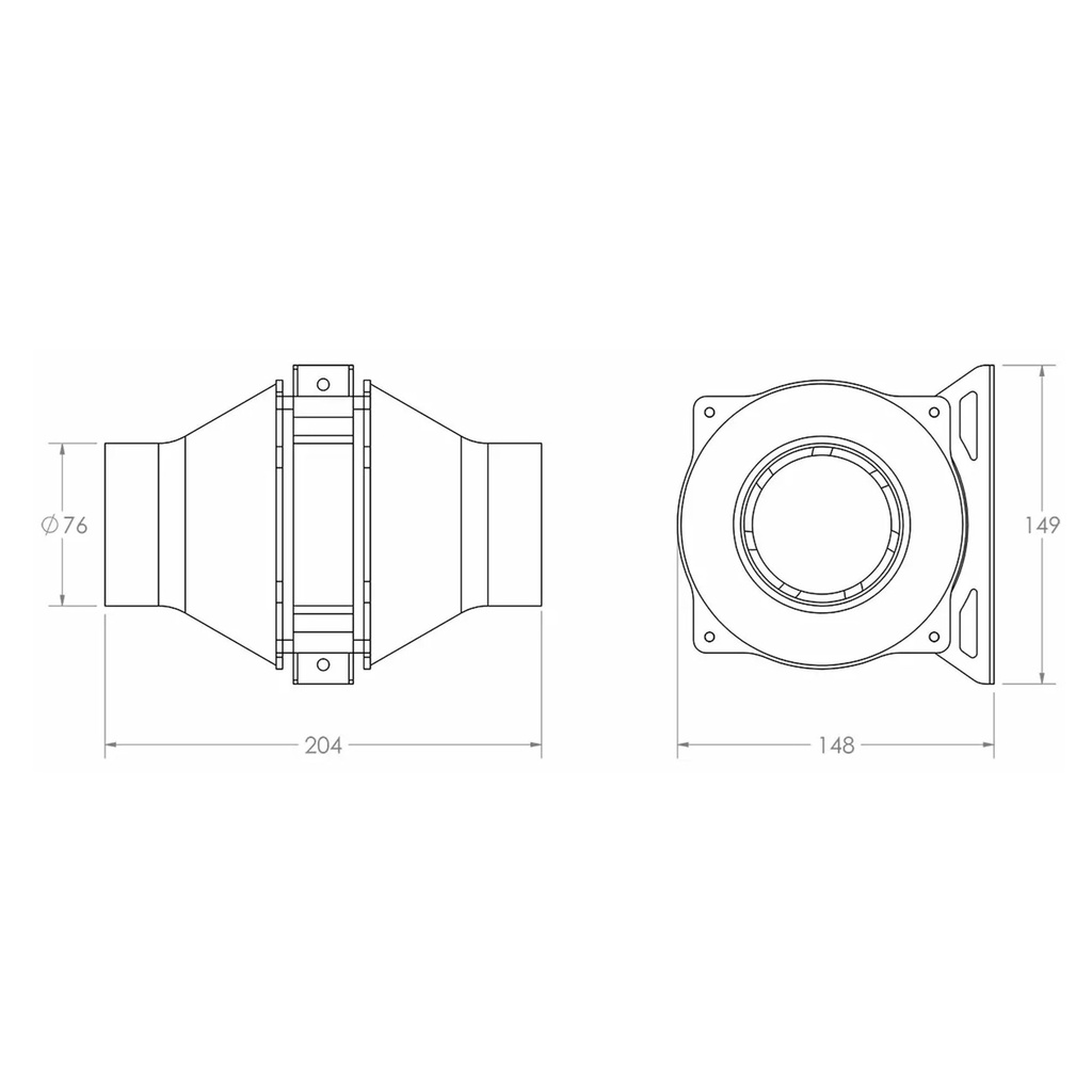 T7Design High Power In-Line Blower Fan