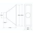 Revotec Wide Rectangular Intake Duct