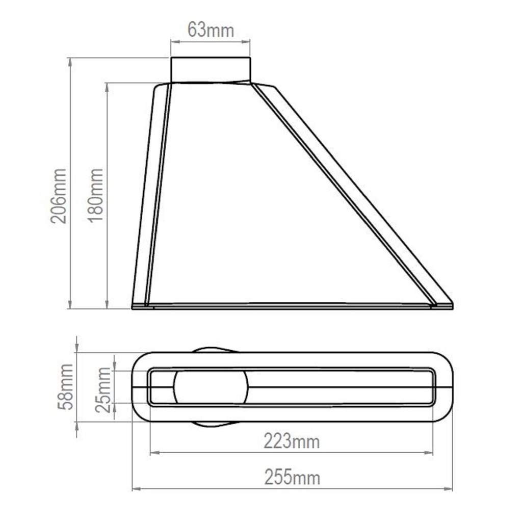 Revotec Ultra Slim Intake Duct With Offset Outlet